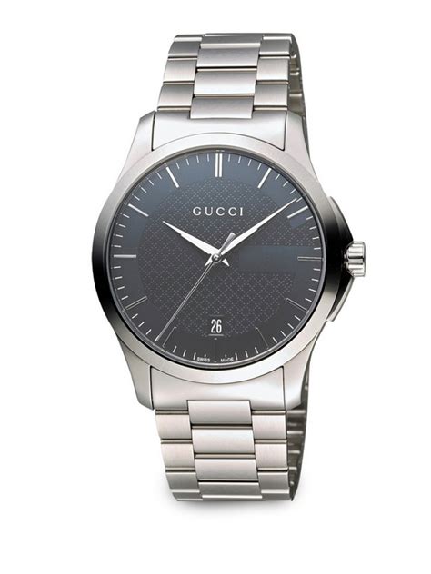 gucci g-timeless automatic men's stainless steel black dial|gucci watches for men uk.